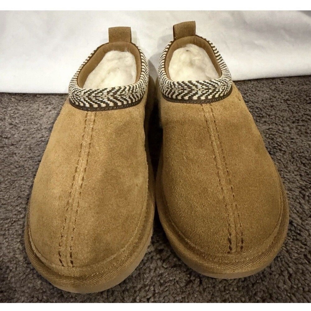 Koolaburra by UGG K Burree Slip-On/Slides, Suede, Chestnut, Girl’s Size 12 NIB - Picture 2 of 10